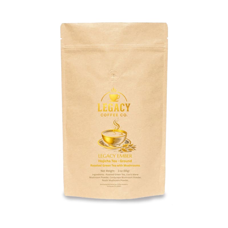 Legacy Ember -a beautifully roasted green tea powder crafted for a smooth, comforting cup with notes of toasted grain, soft nuttiness, and gentle umami