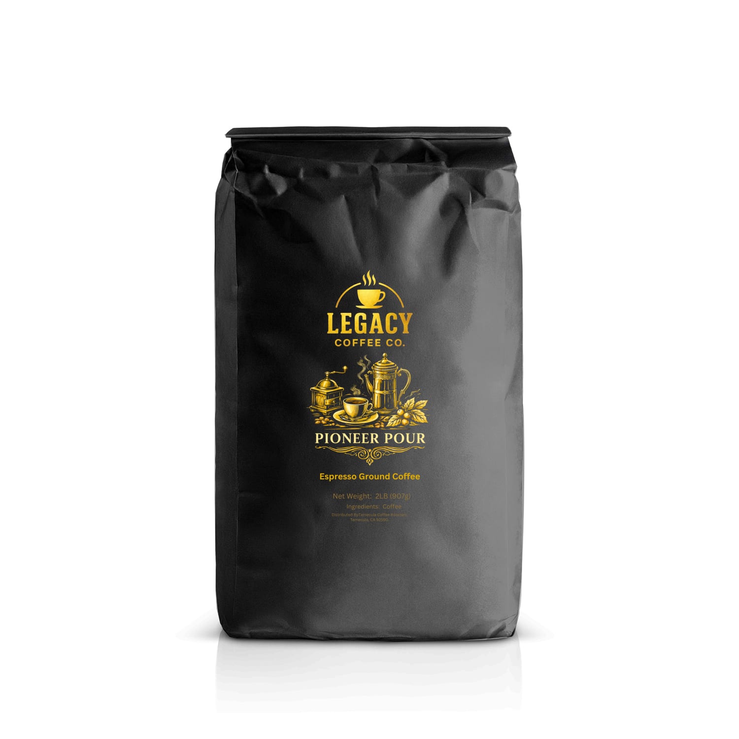 The Pioneer Pour-is a full-bodied, adventurous blend of dark and medium roasted coffees with smooth notes of cocoa, caramel, and vanilla.
